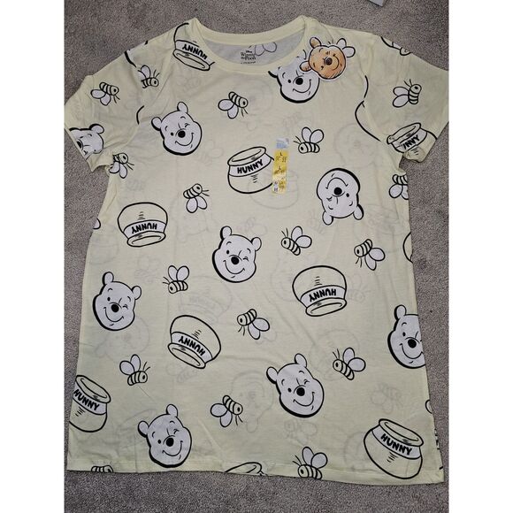 Disney's Winnie The Pooh Hunny Cotton Pajama Dress Size Large Primark Exclusive - Picture 1 of 5